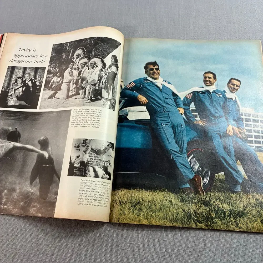 Vintage 1968 LIFE Magazine Wally Schirra Apollo 7 NASA Space See Descr